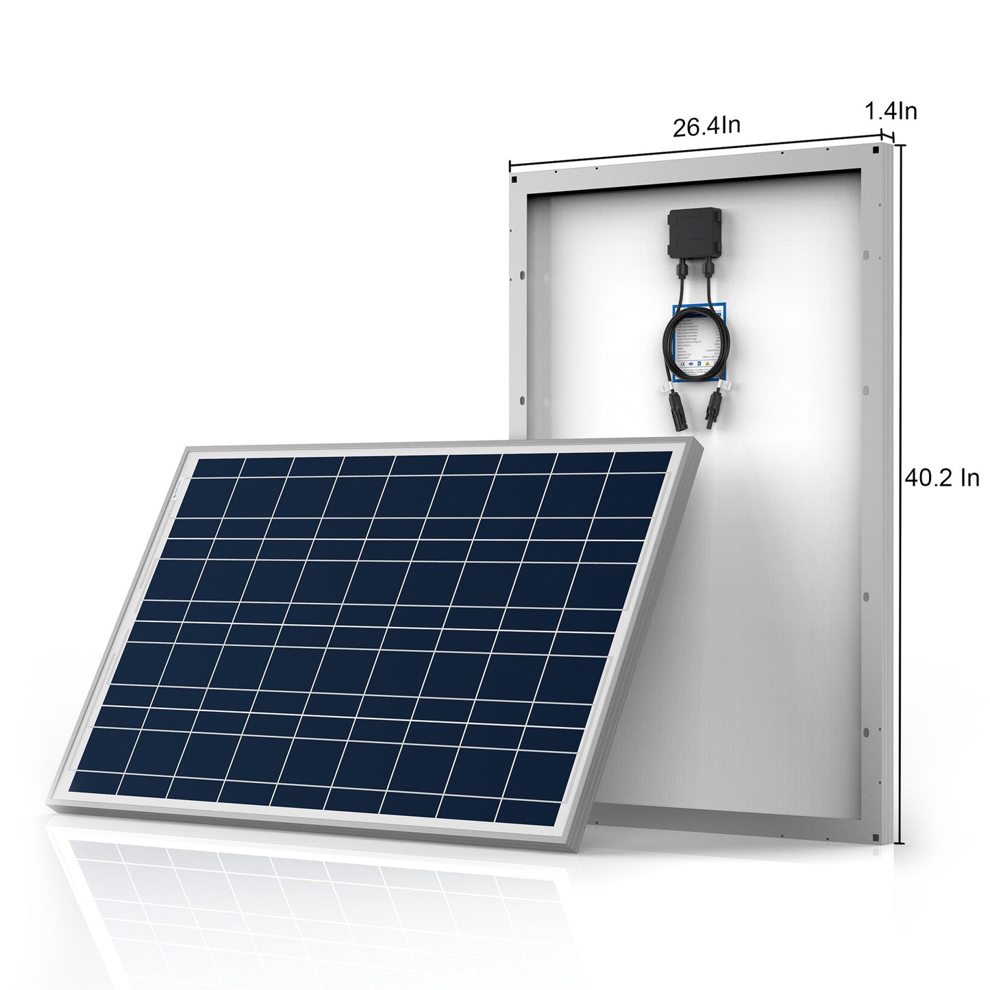 ACOPOWER 500W 12V Polycrystalline Solar RV Kits, 40A MPPT Charge Controller