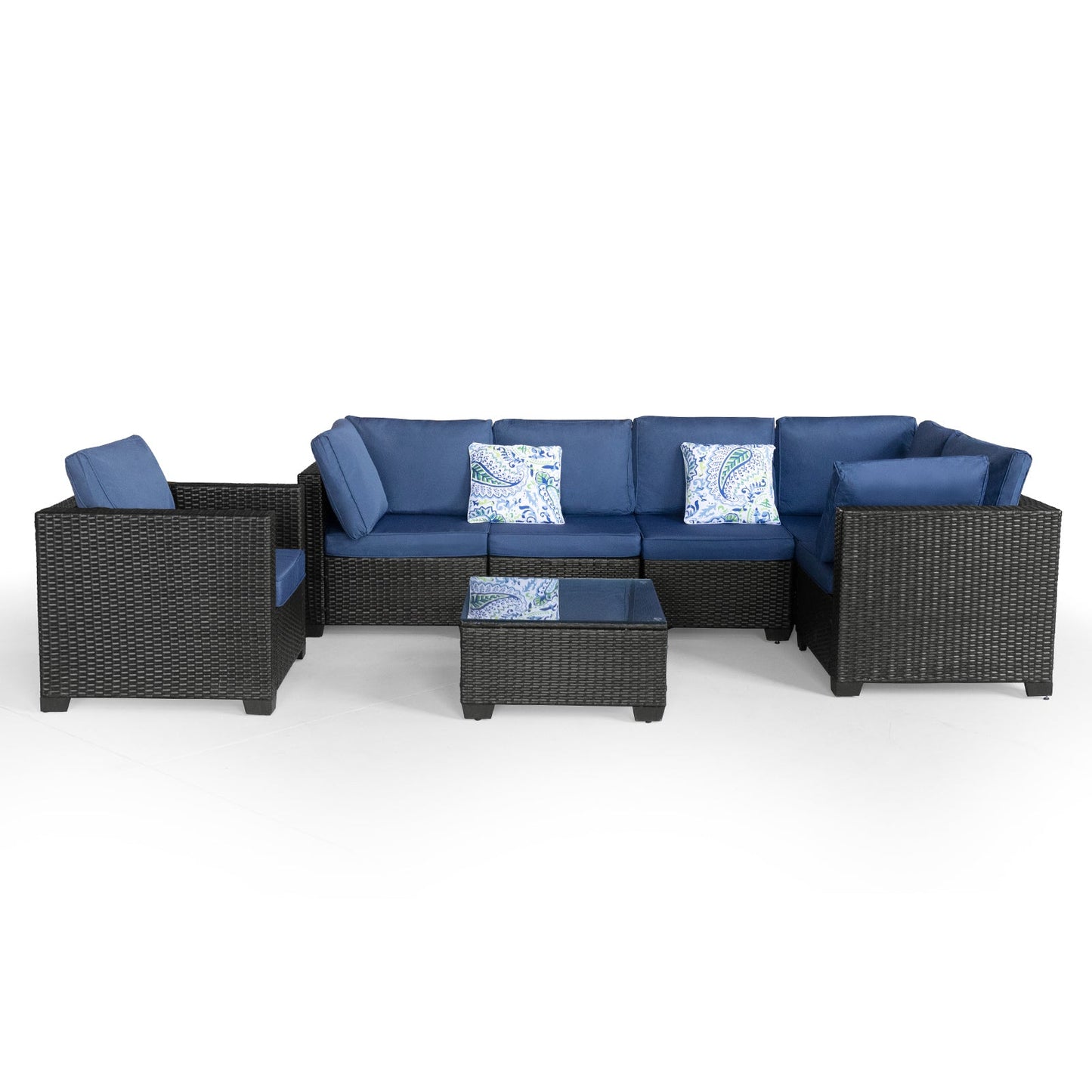 7 Pieces Outdoor Set Furniture Patio Furniture Sets Conversation Sets Balcony Furniture Outdoor Sectional for Outdoor In
