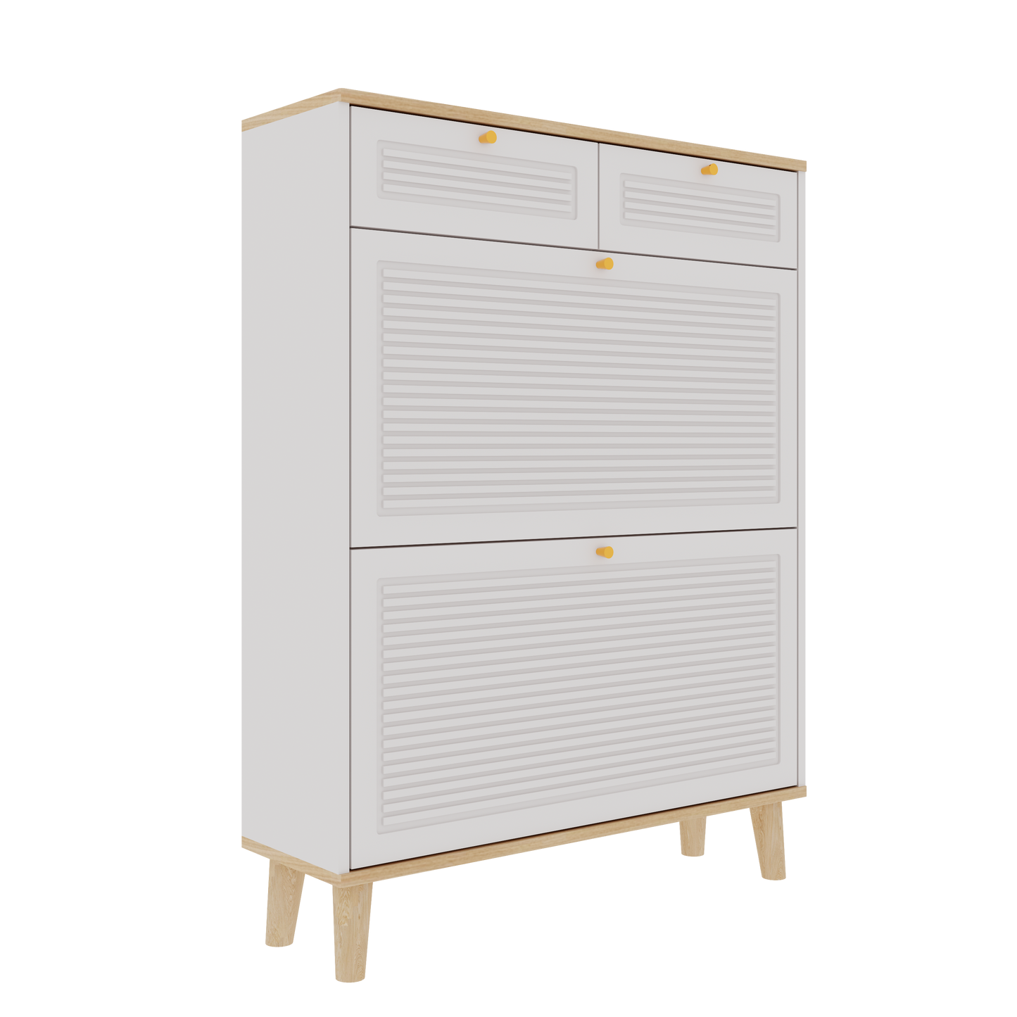 Shoe Cabinet With 2 Flip-Up Doors and 2 Drawers,narrow Shoe Rack Cabinet,freestanding Shoe Organizer,shoe Organizer for