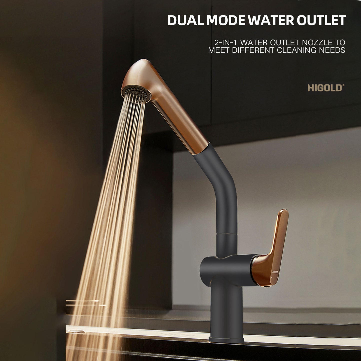 HIGOLD BN4.0 Single Handle Pull Down Kitchen Faucet