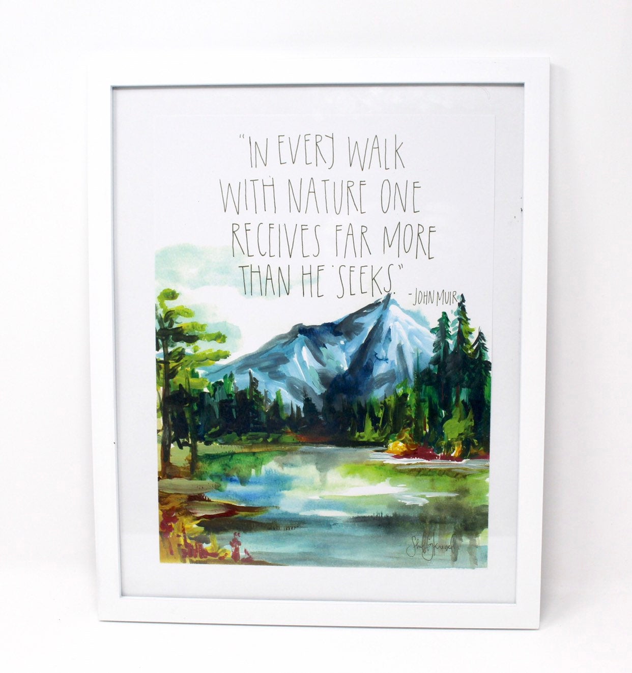 John Muir Art Print 8x10, Adventure Art, Home Decor, Outdoorsy Print, Quote Art