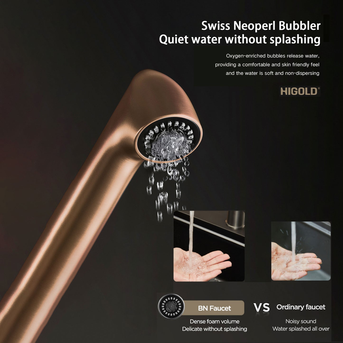HIGOLD BN4.0 Single Handle Pull Down Kitchen Faucet
