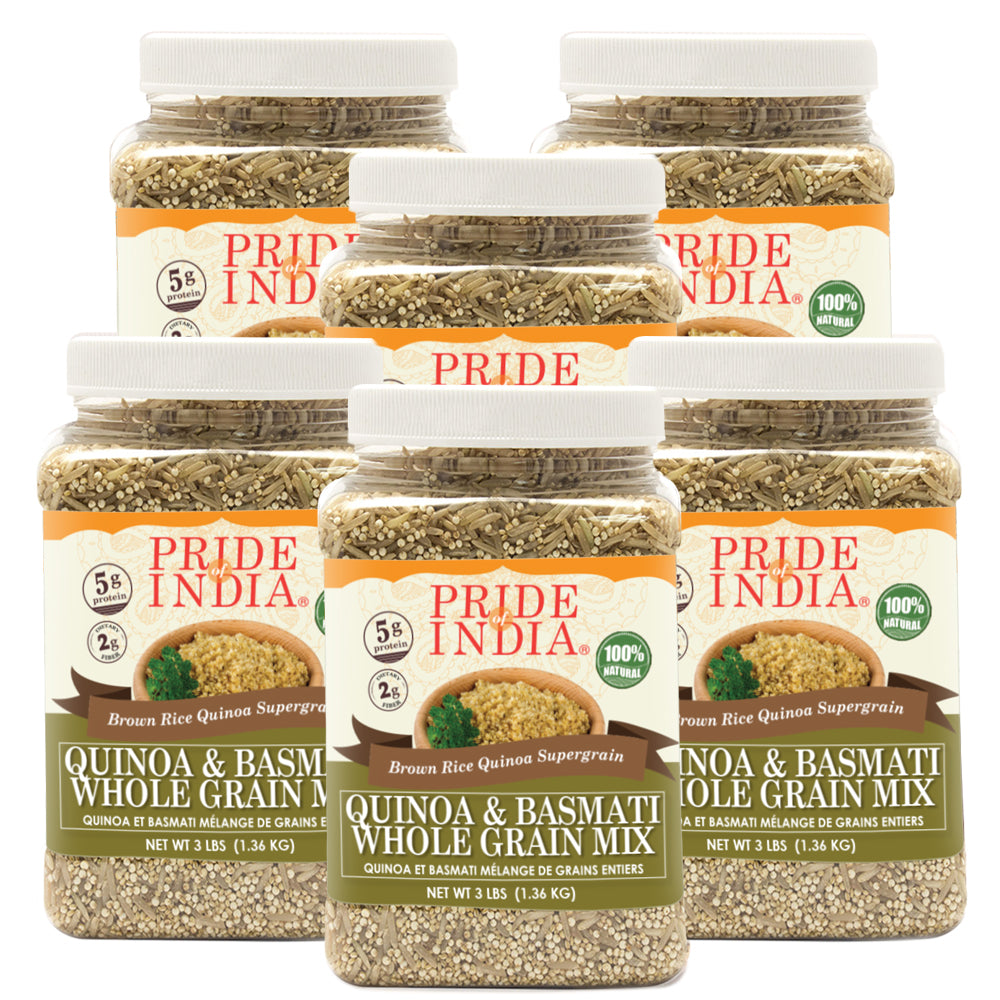 Quinoa & Brown Basmati Whole Grain Mix - Protein Rich Super Grain Jar