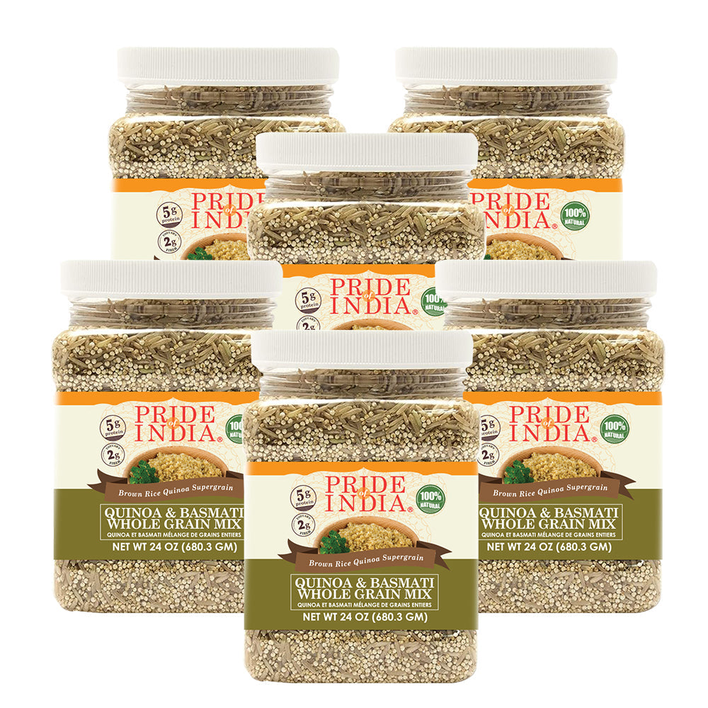 Quinoa & Brown Basmati Whole Grain Mix - Protein Rich Super Grain Jar