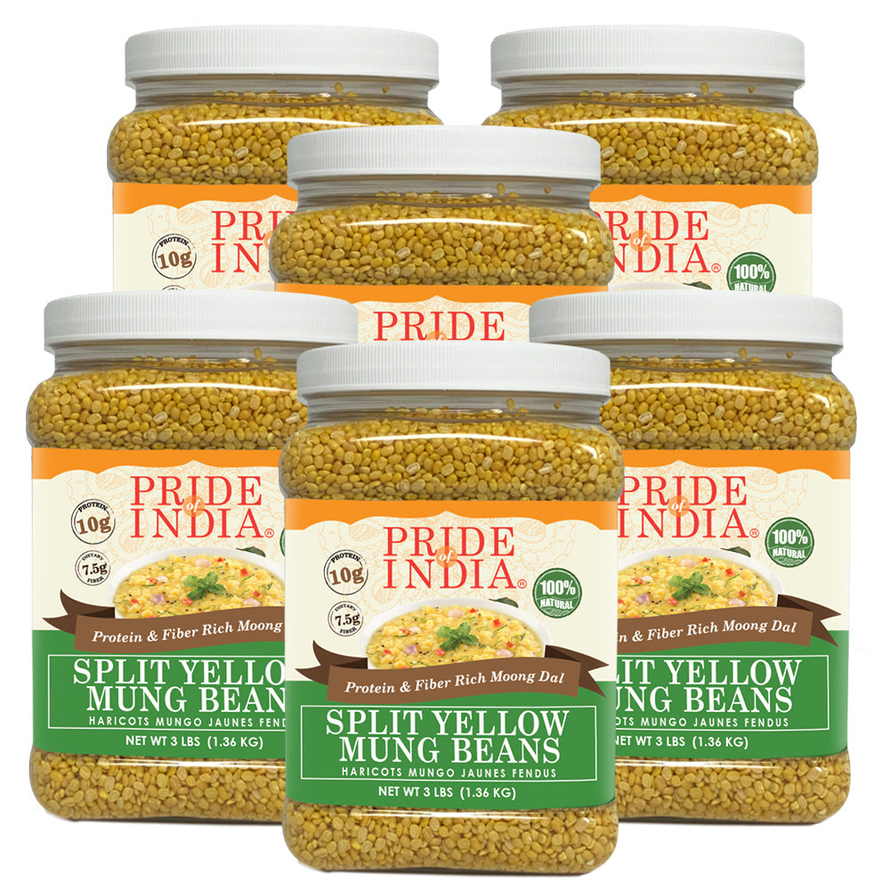 Indian Split Yellow Mung Lentils - Protein & Fiber Rich Moong Dal Jar