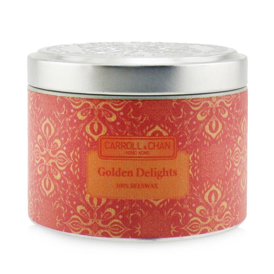 The CANDLE COMPANY (CARROLL & CHAN) - 100% Beeswax Tin Candle - Golden Delights