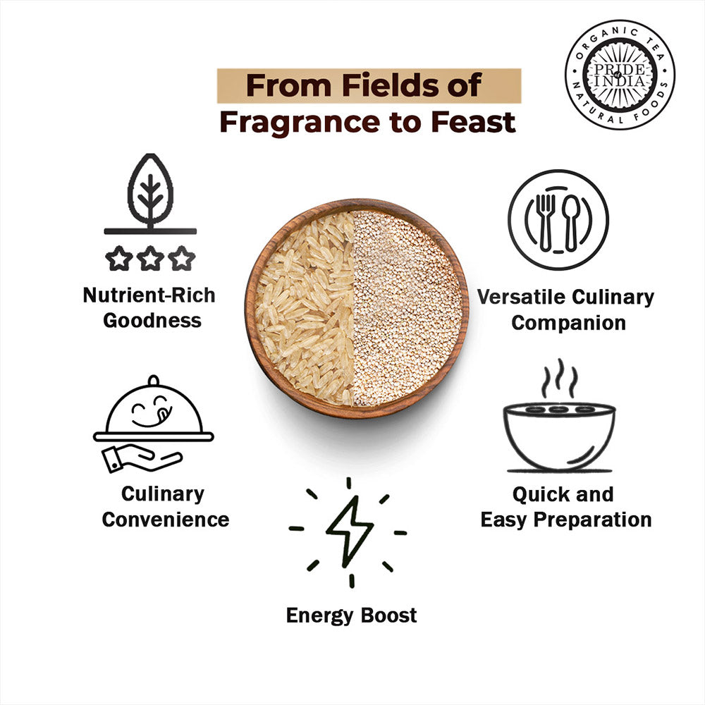 Quinoa & Brown Basmati Whole Grain Mix - Protein Rich Super Grain Jar