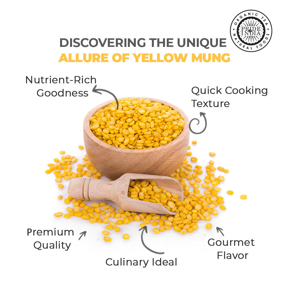 Indian Split Yellow Mung Lentils - Protein & Fiber Rich Moong Dal Jar