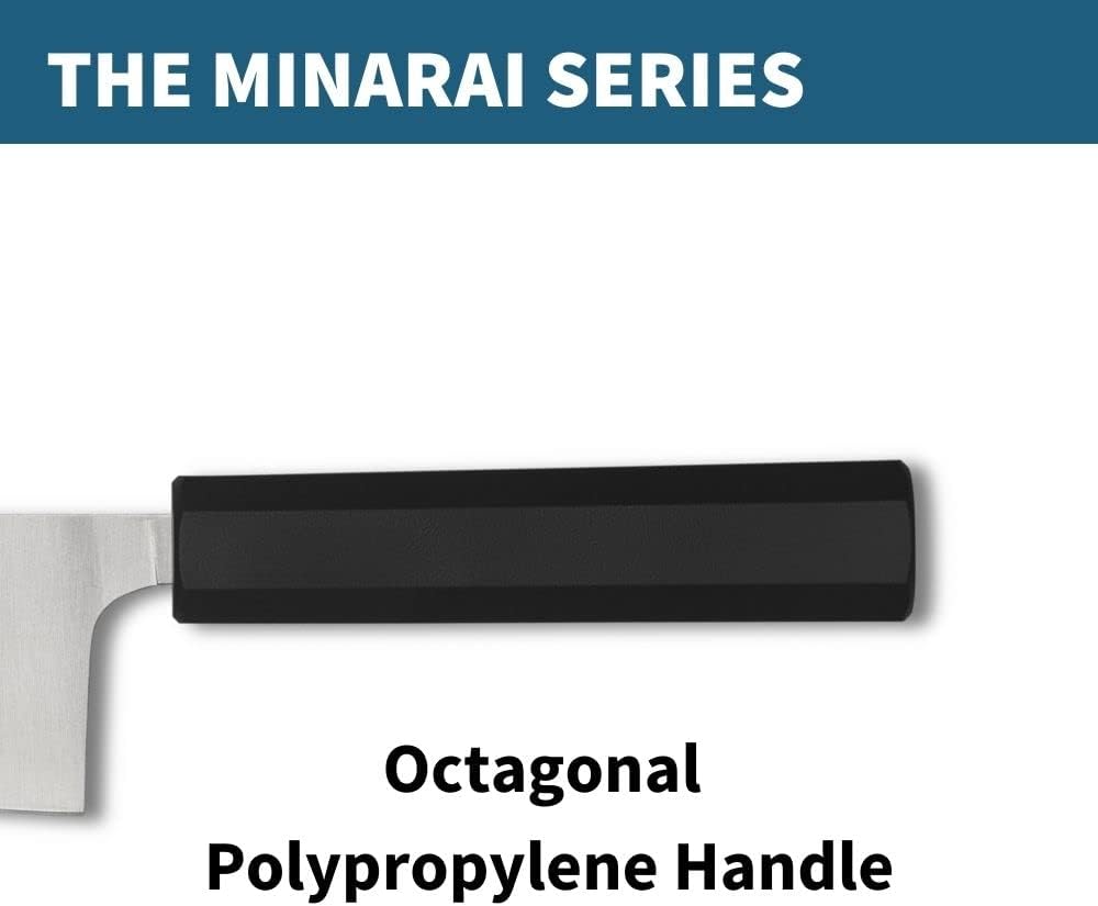 Spyderco Murray Carter Minarai Series Bunka Bocho Knife 7.75 " CTS-BD1N Blade, Black Polypropylene Handle - K18PBK