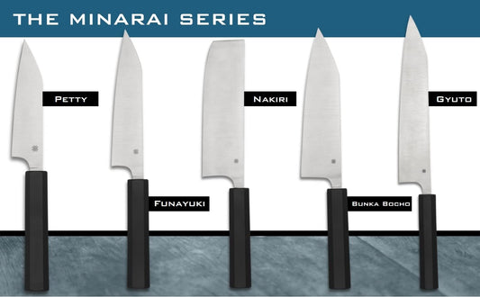 Spyderco Murray Carter Minarai Series Bunka Bocho Knife 7.75 " CTS-BD1N Blade, Black Polypropylene Handle - K18PBK