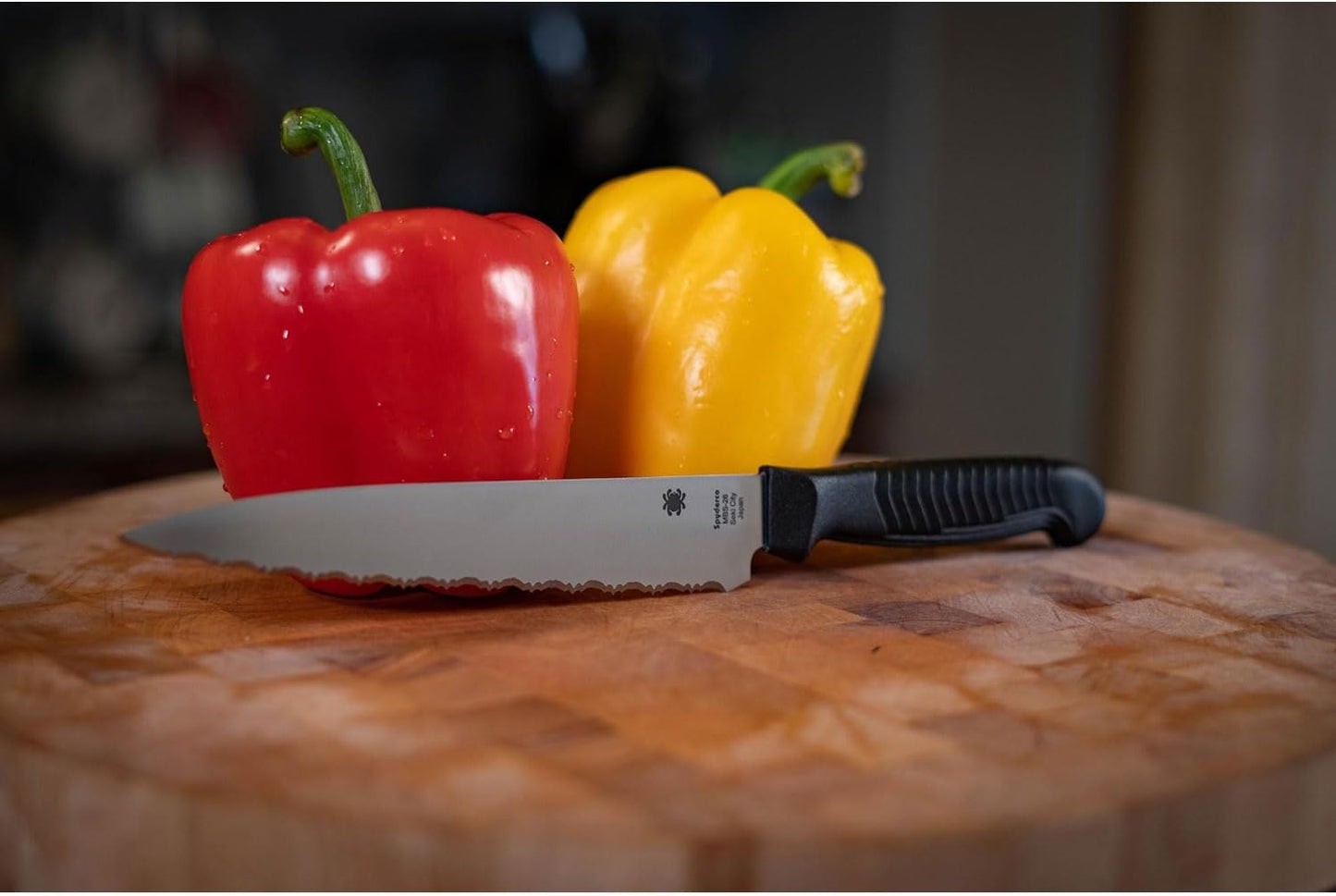 Spyderco Lightweight Kitchen Utility Knife with MBS-26 Stainless Steel Blade and Polypropylene Plastic Handle
