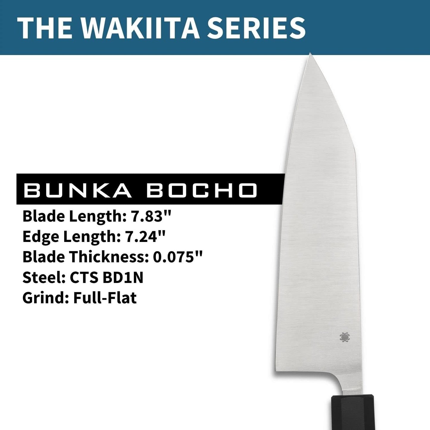 Spyderco Murray Carter Minarai Series Bunka Bocho Knife 7.75 " CTS-BD1N Blade, Black Polypropylene Handle - K18PBK