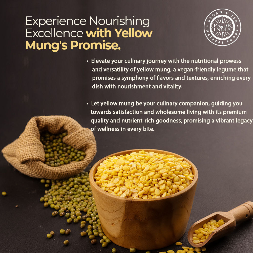 Indian Split Yellow Mung Lentils - Protein & Fiber Rich Moong Dal Jar