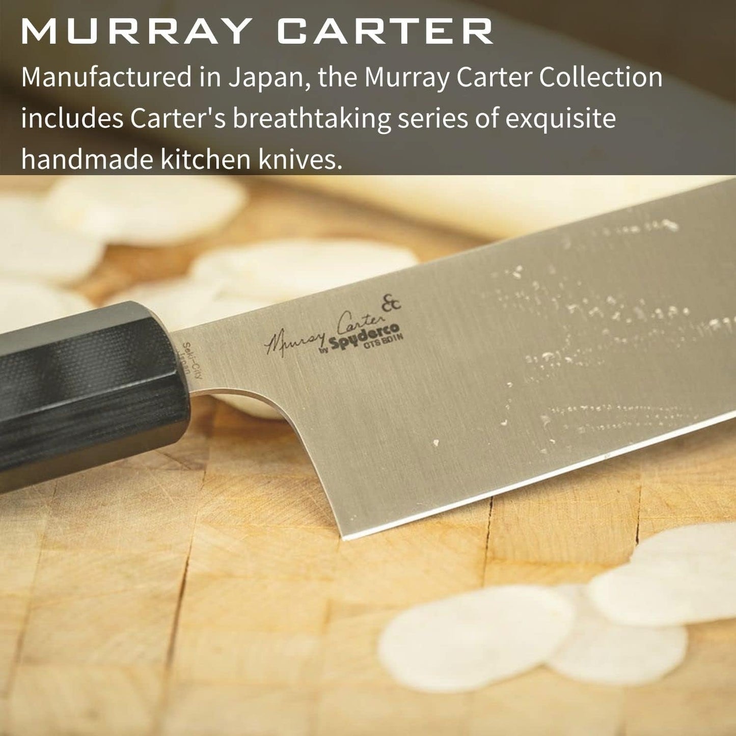 Spyderco Murray Carter Minarai Series Bunka Bocho Knife 7.75 " CTS-BD1N Blade, Black Polypropylene Handle - K18PBK