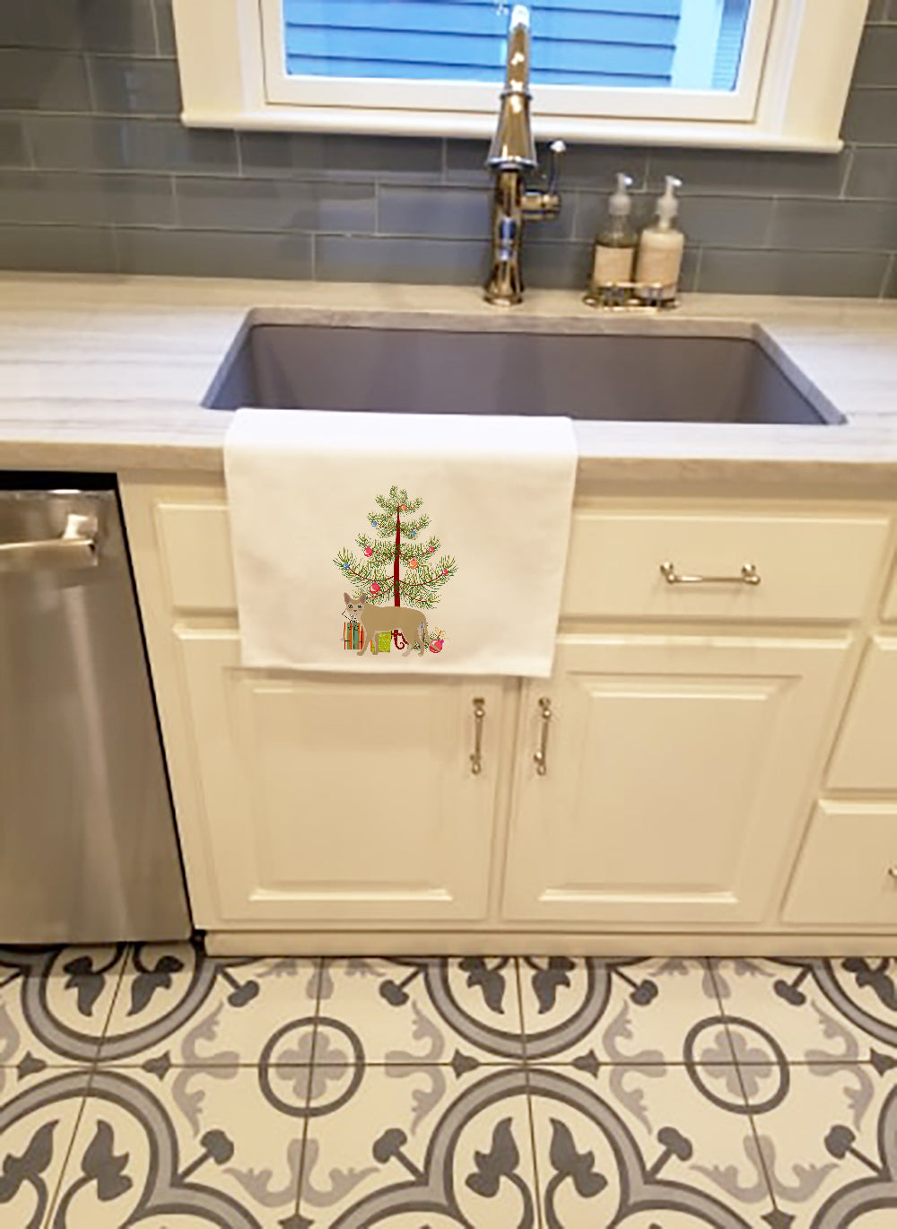Singapura Cat Christmas Kitchen Towel Set of 2