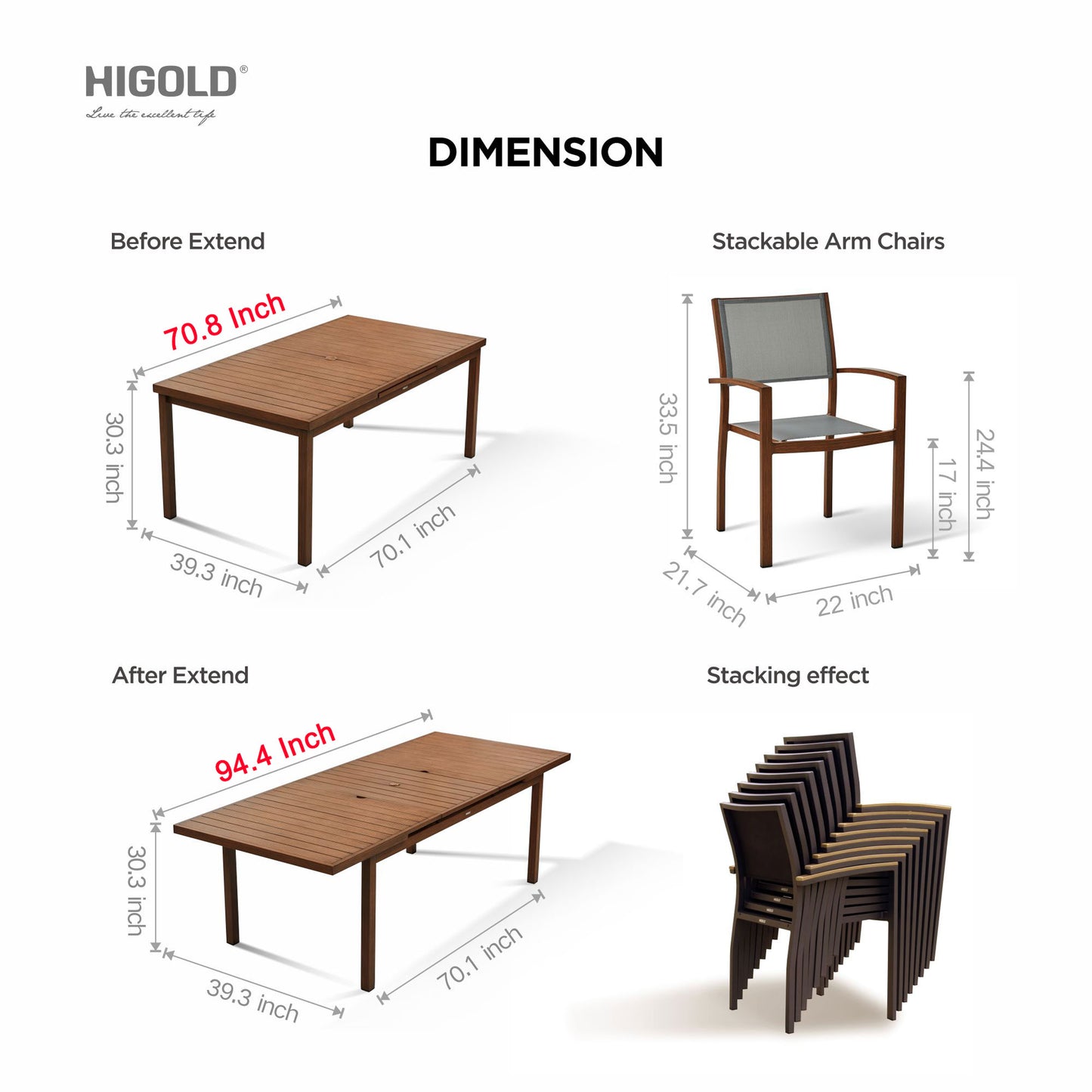 HIGOLD Carlo 9 Pieces
