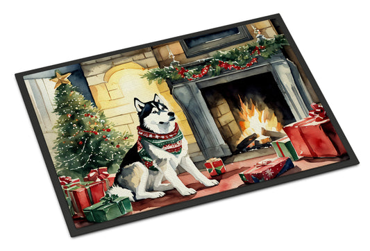 Siberian Husky Cozy Christmas Doormat