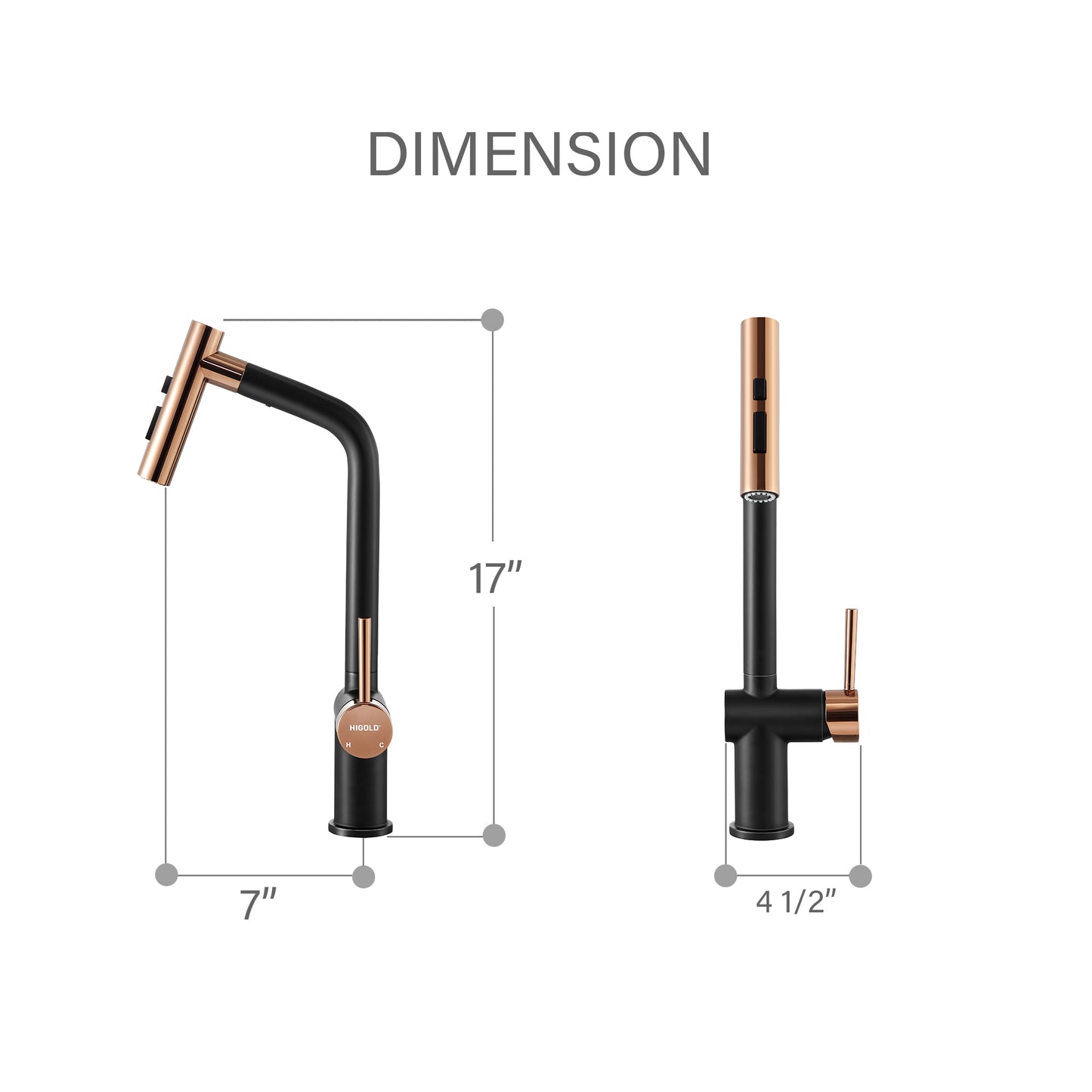 HIGOLD BN1.0 IF Design Award Single Handle Pull Down Sprayer