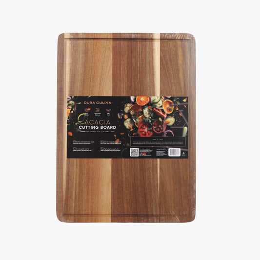 Acacia Wood Cutting Board: Large – (18.11” X 13”) Durable,