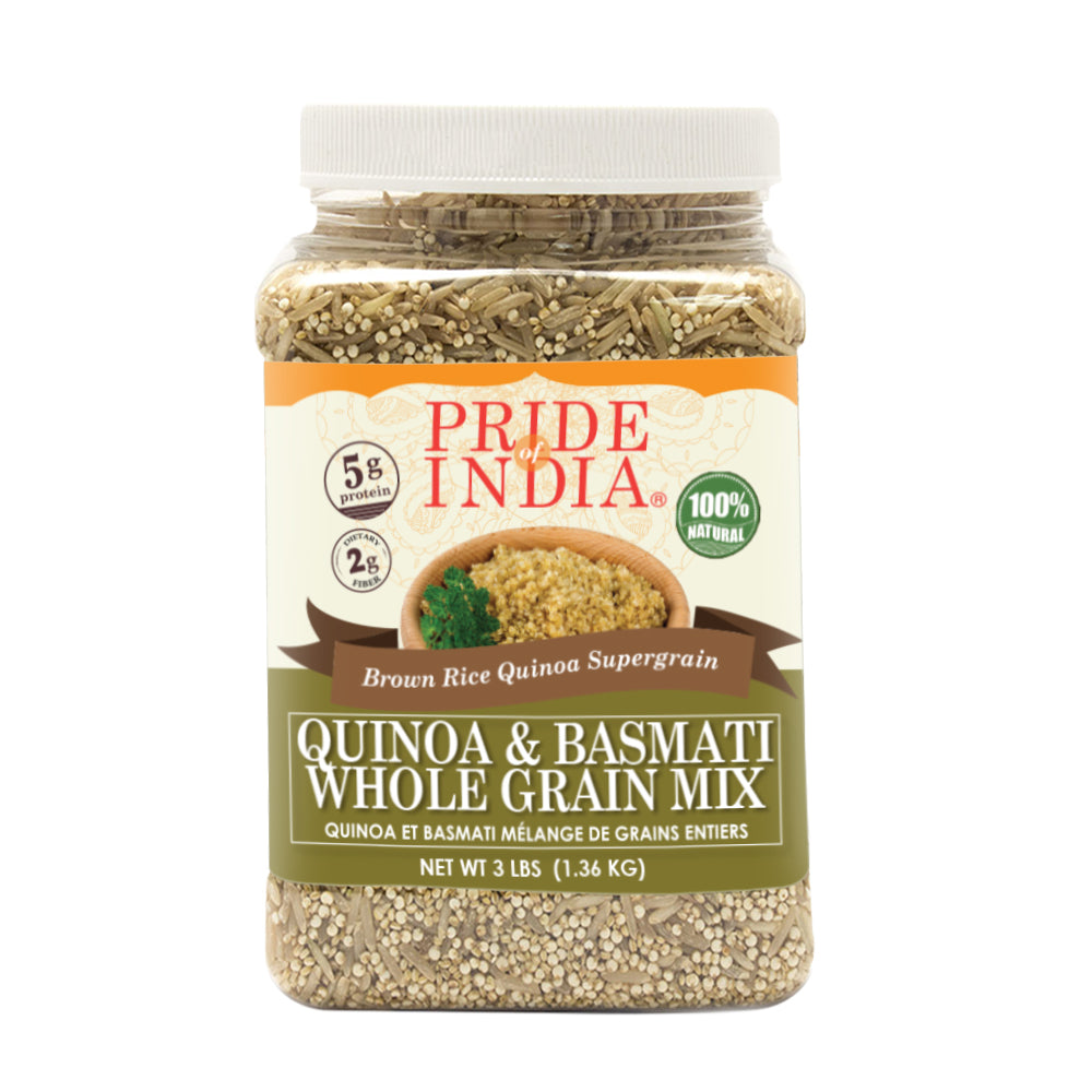 Quinoa & Brown Basmati Whole Grain Mix - Protein Rich Super Grain Jar