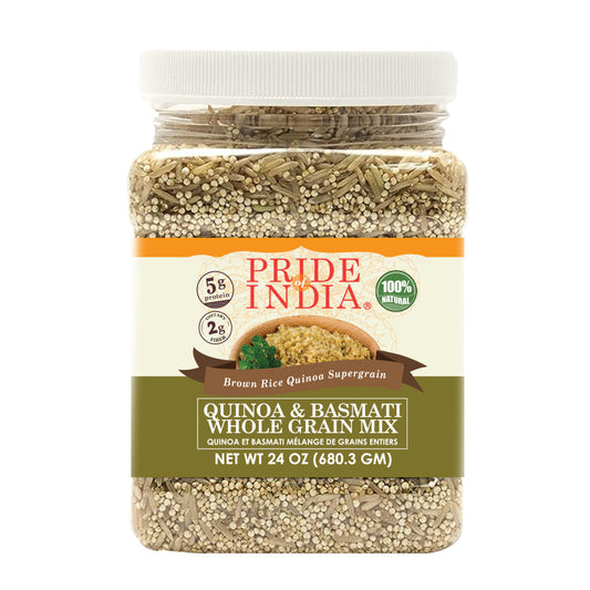 Quinoa & Brown Basmati Whole Grain Mix - Protein Rich Super Grain Jar