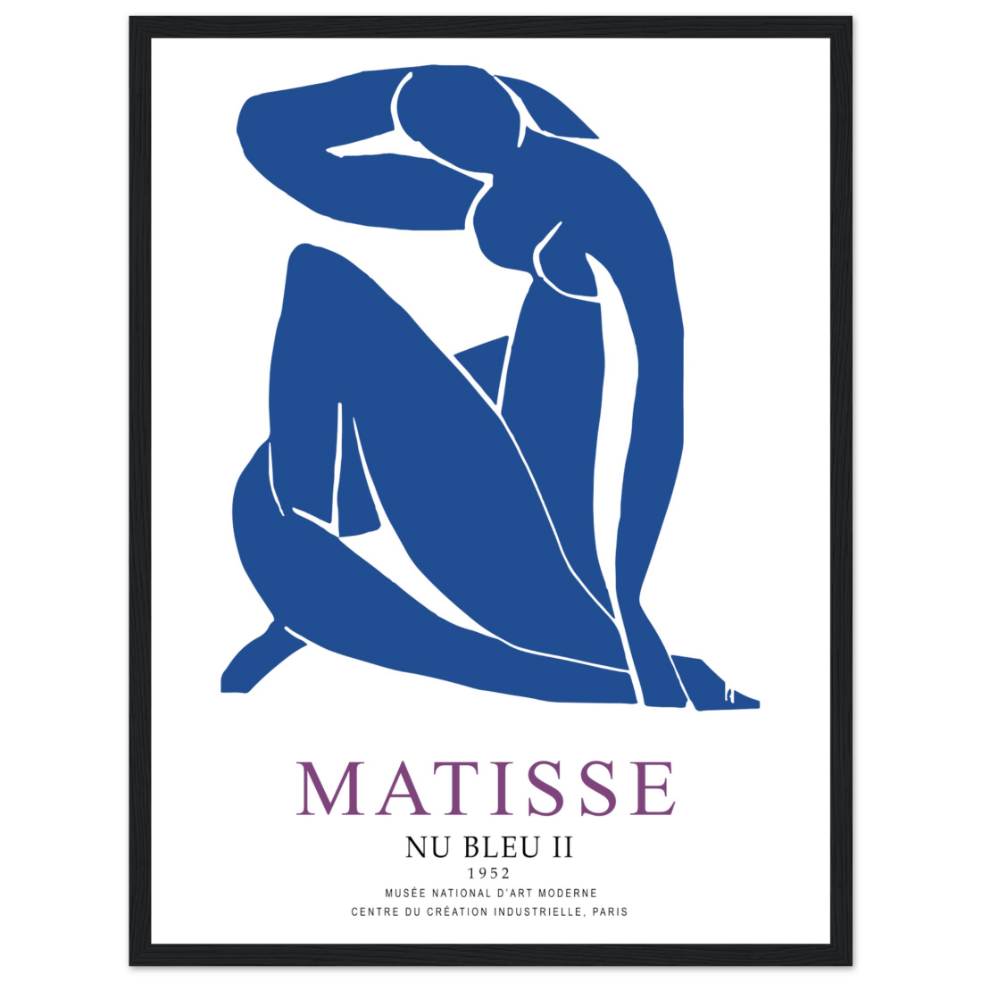 Henri Matisse Nu Bleu II (Blue Nude II) 1952 Artwork Poster