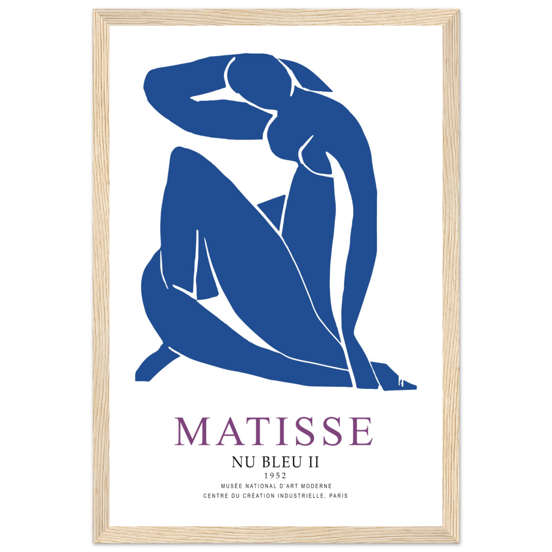 Henri Matisse Nu Bleu II (Blue Nude II) 1952 Artwork Poster