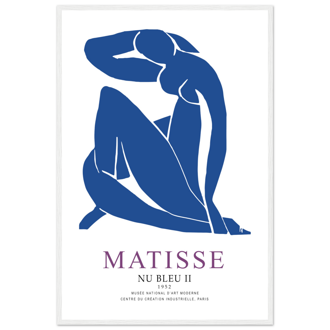 Henri Matisse Nu Bleu II (Blue Nude II) 1952 Artwork Poster