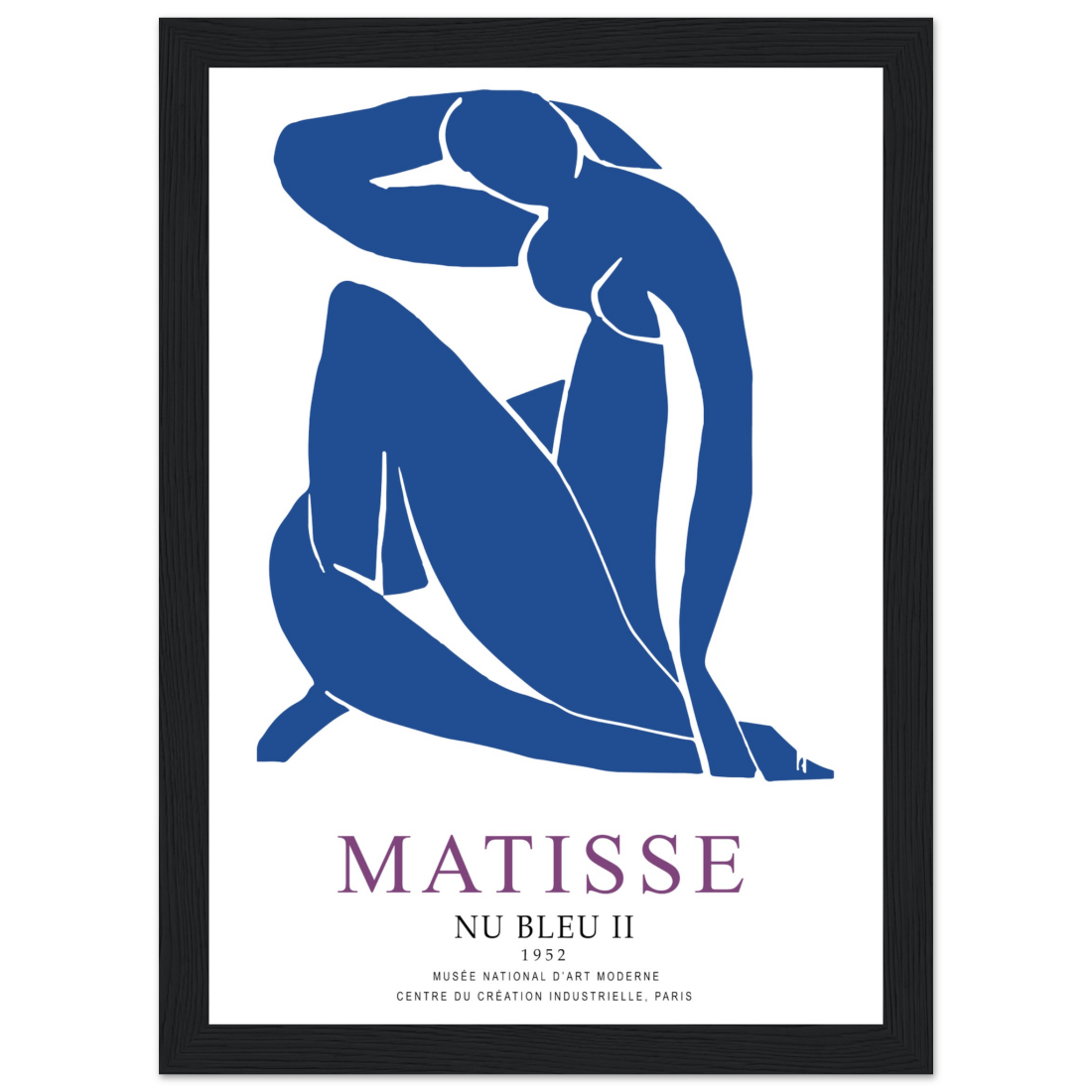 Henri Matisse Nu Bleu II (Blue Nude II) 1952 Artwork Poster