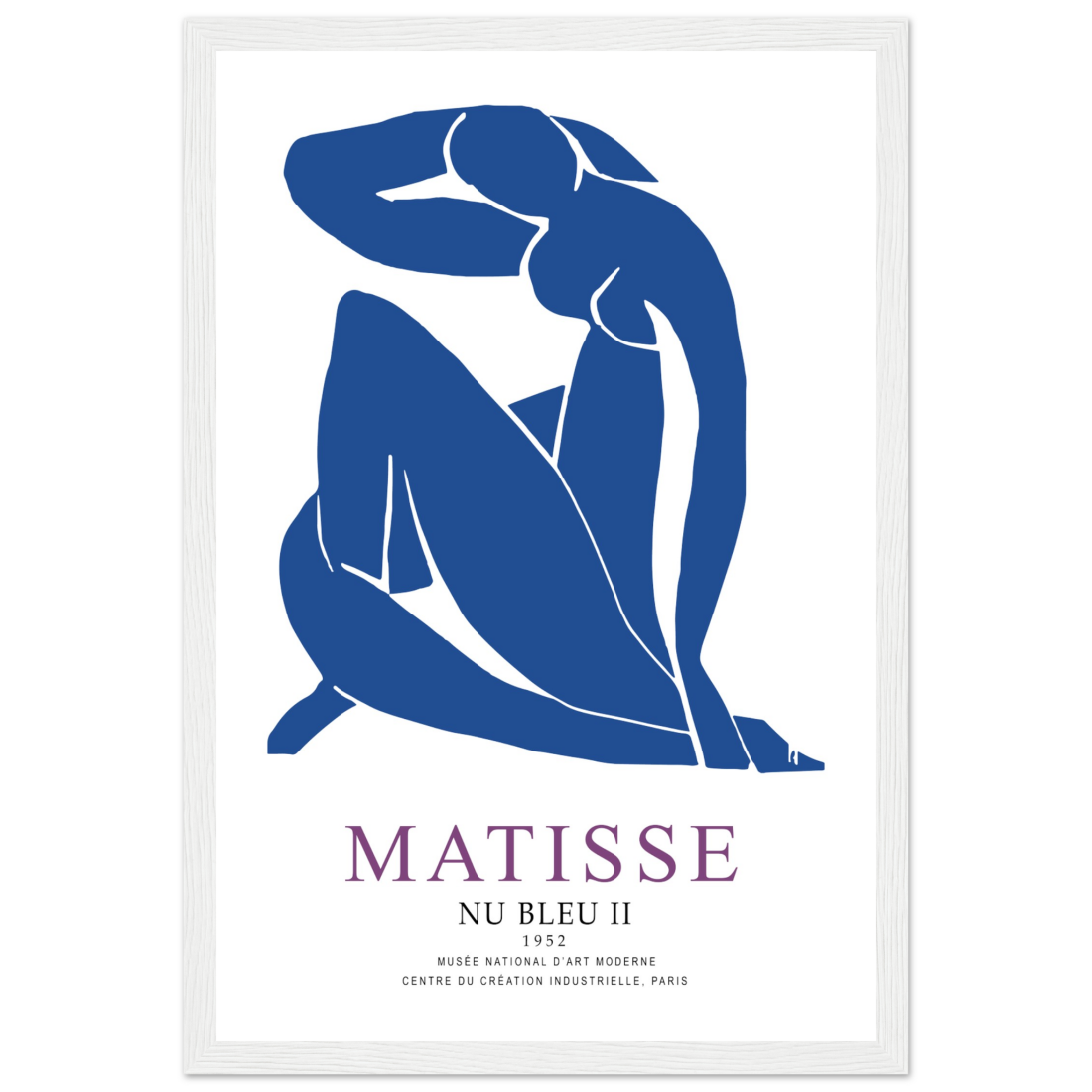 Henri Matisse Nu Bleu II (Blue Nude II) 1952 Artwork Poster
