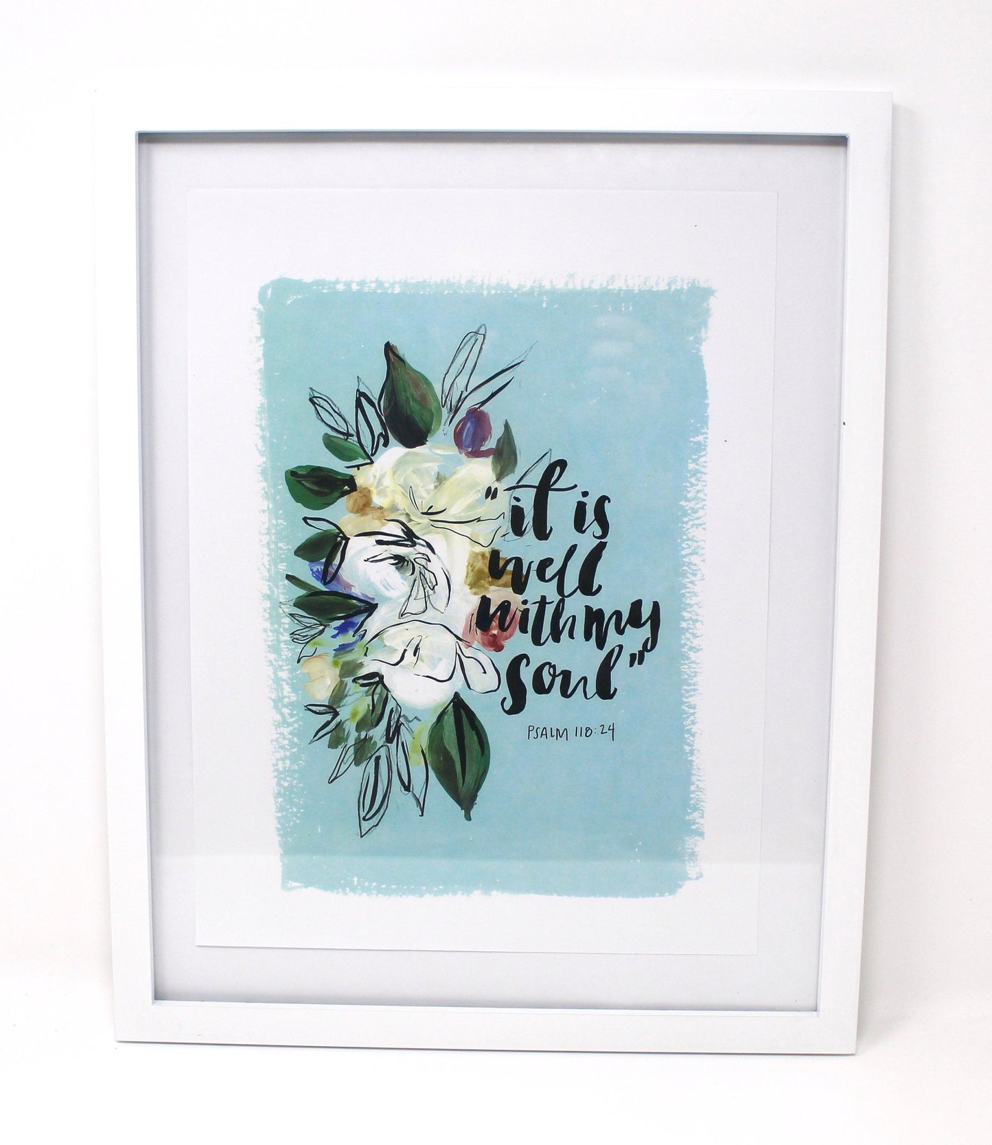 It Is Well With My Soul Art Print- 8x10, Simple Design, Inspirational Quote Art, Home Decor